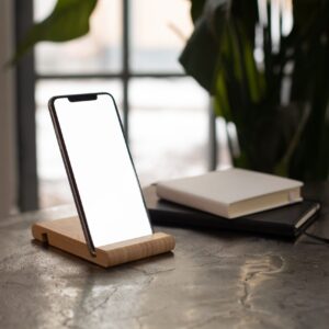 Hand-carved Wooden Phone Stand