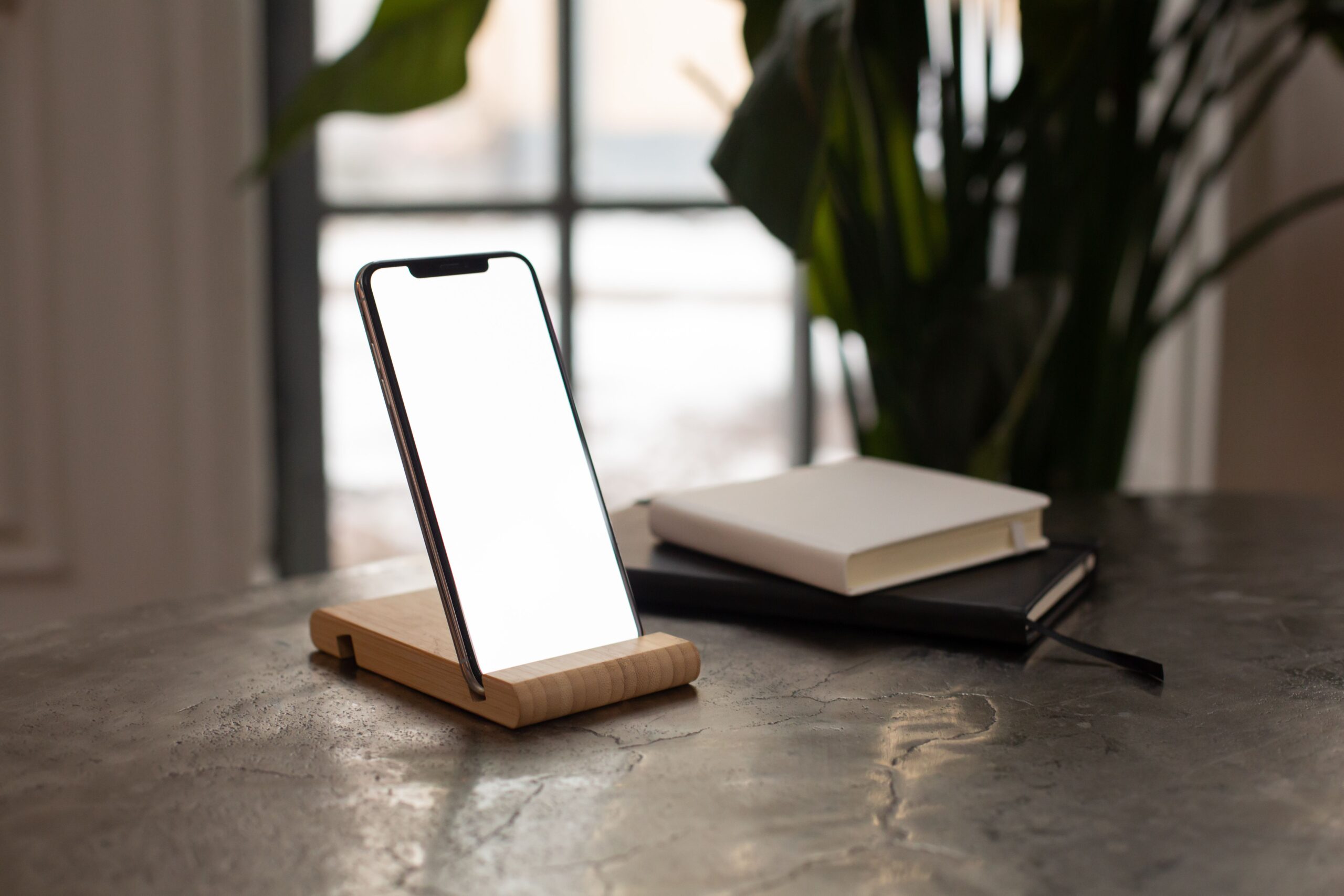Hand-carved Wooden Phone Stand